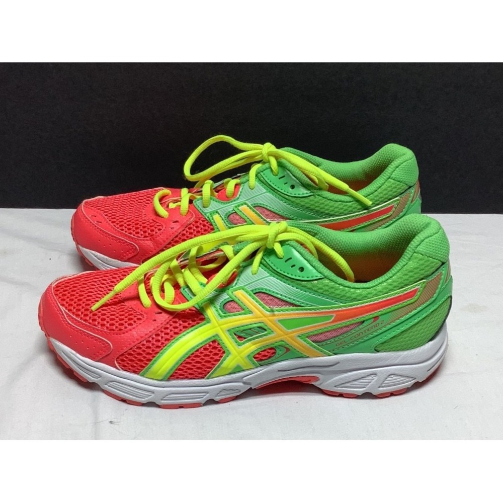 Asics Gel-Contend 2 Turntec Women's Pink and Green Runner Shoes Size 9